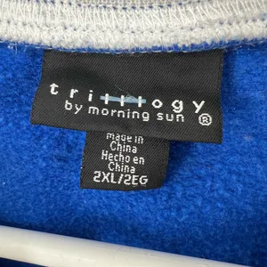 Trilllogy 2X snowman Christmas tree winter sweatshirt plus holidays embroidered thumbnail 4