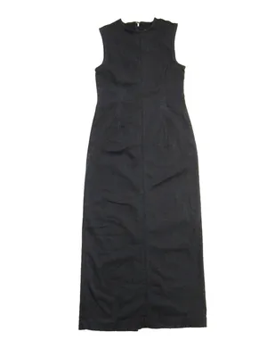 NWT Reformation Kendi Denim Midi in Washed Black Sleeveless Stretch Dress 10 thumbnail 5