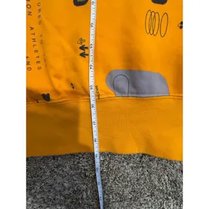 Nike Sportswear Cropped Sweatshirt Orange All Over Print Graphic Pullover Womens thumbnail 5