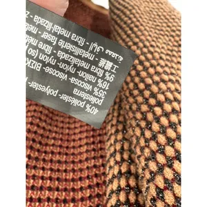 Zara Sweater Women XL Tan Black Red Long Sleeve‎ Open Front Knit Cardigan thumbnail 8