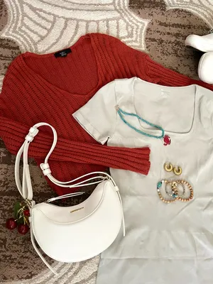 SheIn Rust Knit Sweater thumbnail 3