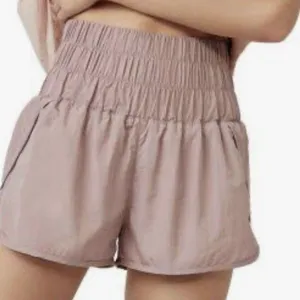 Free People Movement The Way Home Lighter Pink Shorts High Waist Sz M thumbnail 1
