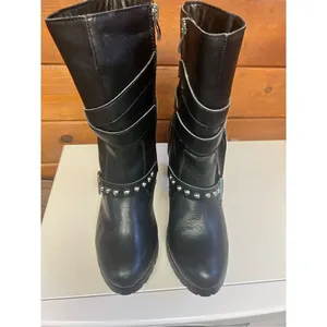 Ride Tec Women's 3 Buckle Riding Boots - Black* Leather * Heeled * Sz 10 thumbnail 4