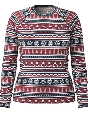Smartwool Women's Classic Thermal Merino Base Layer Crew Fair Isle Size M thumbnail 2