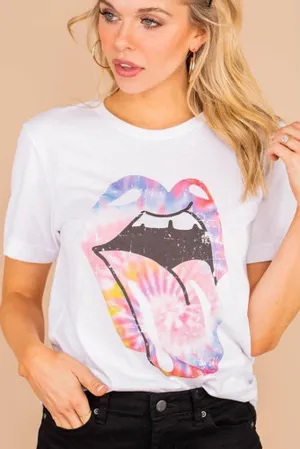 Boutique Tie dye Rolling Stones tongue tee thumbnail 1