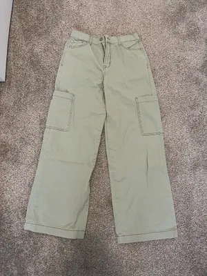 Kensie Light Olive Cargo Jeans thumbnail 1
