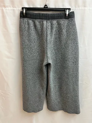 Free People Gray Textured Wide Leg Pull-On Pants Size Small Cozy Lounge thumbnail 3