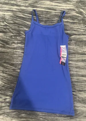 Blue Ribbed Tank Top Size XS thumbnail 1