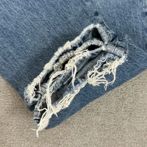 Abercrombie & Fitch Mom Jeans Women Size 10 Blue High Rise Distressed Button Fly thumbnail 5