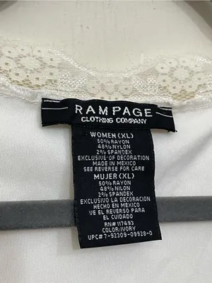 Rampage Lace Babydoll Blouse Top Size XL Cream Ivory Y2K Fairy Coquette Girly thumbnail 2