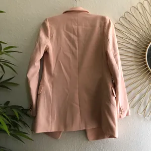 H&M oversize lined double breasted blazer jacket coat with gold button hardware thumbnail 3