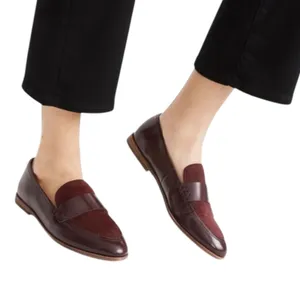 Madewell Dark Cabernet Burgundy Maroon Suede & Leather Alex Loafers Shoes 6 thumbnail 1