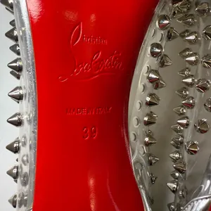 Christian Louboutin Metallic Silver Gloss Clear PVC Spike Me 100 Pumps Size 39 thumbnail 12