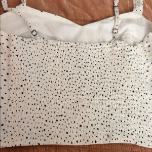 Abercrombie and Fitch Star Print Spaghetti Strap Crop Top sz S thumbnail 4