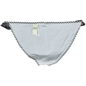 Aerie Seersucker Ruffle Bikini Bottom Striped with Gingham Ruffles Size‎ M NWT thumbnail 4