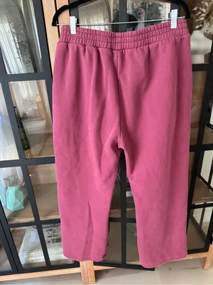 Comfrt Minimalist Sweatpants straight wide leg berry pink thumbnail 8