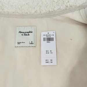 Abercrombie & Fitch Sherpa Fleece Mockneck Full Zip Jacket - Ivory - Size S -NWT thumbnail 9