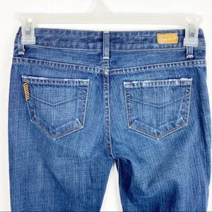 PAIGE Hollywood Hills Distressed Mid Rise Jeans 25 Neutral Casual Concert thumbnail 5