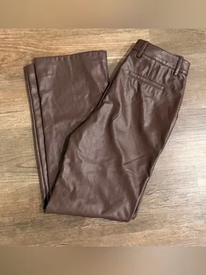 Rachel Zoe Chocolate Brown Faux Leather Pants thumbnail 2