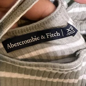 Abercrombie & Fitch Dress Womens XS Gray Striped Ribbed Knit Swing Sundress thumbnail 4