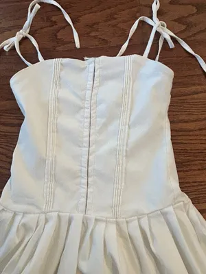 Pin Tuck Corset Bodice Mini Dress Size XS Spaghetti Straps thumbnail 8
