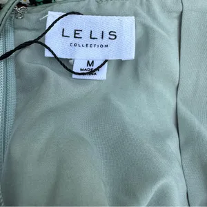 Le Lis Light Olive Green‎ Avaya Halter Satin Mini Dress Sz M Party Nightclub NWT thumbnail 8