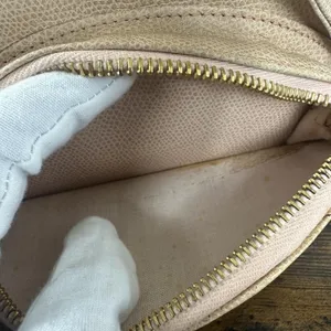 Gianni Versace Vintage Backpack Bag Womens Mini Beige Leather Italy Medusa Gold thumbnail 5