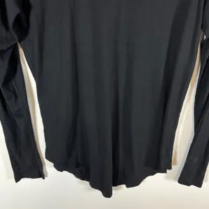 Lululemon Black Mock Neck Long Sleeve Raglan Top Curved Hem‎ Activewear Womens S thumbnail 3