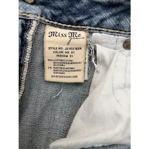 Miss Me Bootcut Jeans Womens 32 Blue Embellished Wing Pocket Stretch thumbnail 6