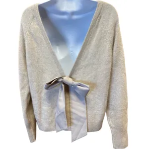 Vineyard Vines Wool Blend Luxe Bow Back Wool Blend Vback Beige Heather Sweater L thumbnail 4