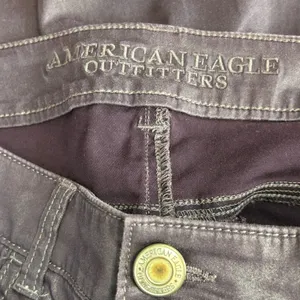 American Eagle Purple Coated High Rise Jeggings Size 8 Y2K Grunge thumbnail 8