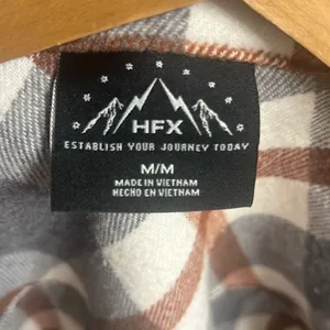 ✨HFX Shirt Sz Medium Jacket Relaxed Fit Drop Shoulder Pockets Gray/Brown✨ thumbnail 8