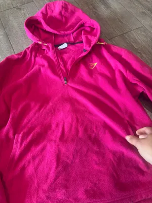Gymshark Bright Pink Half-Zip Hooded Fleece thumbnail 10