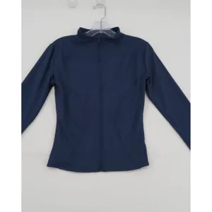 Dizoboee Womens XS Navy Blue Full Zip Athletic Jacket Thumbholes Mock Neck Yoga thumbnail 4