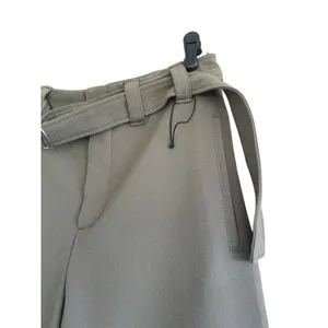 Zara Cropped Olive Belted Culotte Trousers Size Small thumbnail 2