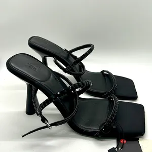 Zara Sexy Black Jeweled Ankle Strap High Heel Shoes **Sz 36/US Sz 6** 🔥🔥 thumbnail 2