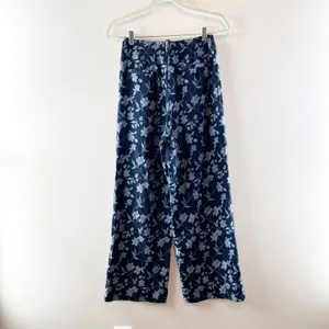 The Korner High Rise Floral Print Wide Leg Jeans Blue 2 thumbnail 4