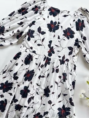 NEW Du Paradis Women’s Floral Cotton Poplin Dress thumbnail 5