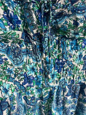 House of Harlow Blue Paisley Women’s dress with Ruffle Shoulders thumbnail 7