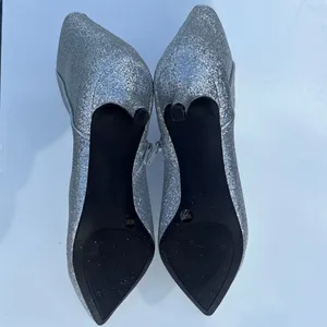 On 34th Aatira Tulip Silver Glitter Ankle Booties NEW thumbnail 8