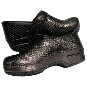 DANSKO Python Snakeskin Pewter Leather Clogs Sz 39/8.5-9 B47‎ thumbnail 4