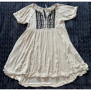 Free People‎ Women's Beige Embroidered Mirror Dress Size Xsmall thumbnail 2