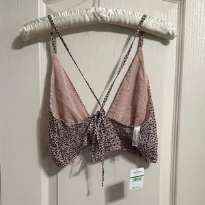 NWT Intimately Free People Cassie Soft Bra Nude Heart Combo Boho Lounge Bralette thumbnail 3