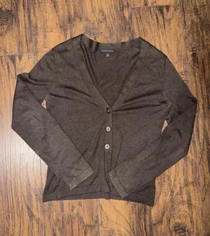Banana Republic Sweater Women’s Medium Brown Long Sleeve Cardigan thumbnail 2