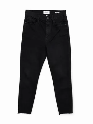 FRAME Ali High Rise Cigarette Jeans Women’s 29 Black Raw Hem Made USA thumbnail 3