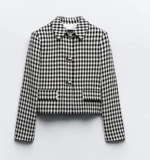 ZARA Houndstooth Blazer thumbnail 1