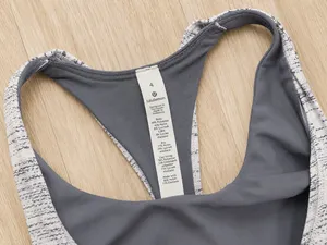 Lululemon Twist & Toil 2-in-1 Athletic Yoga Tank Top Built-in Bra Gray 4 thumbnail 5