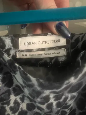 Urban Outfitters Blue Leopard Wrap Mini Skirt thumbnail 3