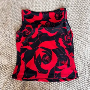 Vintage 00s Express Black & Red Cowl Neck Tank thumbnail 2