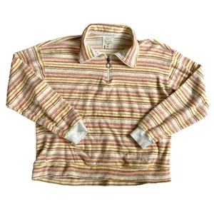 Billabng retro 90s 1/2 zip terry cotton relaxed fit sweatshirt size L thumbnail 4
